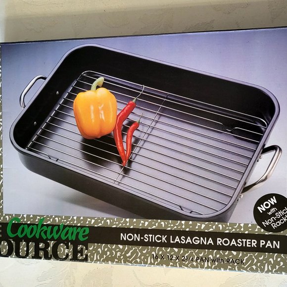 Non-Stick Lasagna Roasting Pan with Rack - Picture 2 of 9